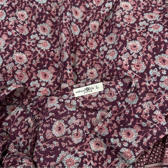 Natural Life Gianna Beach Maxi Dress Bohemian Hippie size Large - Picture 6 of 7